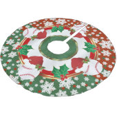 Vrolijk Kerstmis Honkbal Liefhebbers Kerstboom Rok (Gekanteld)