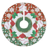 Vrolijk Kerstmis Honkbal Liefhebbers Kerstboom Rok (Voorkant)