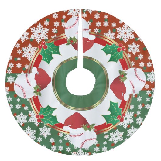 Vrolijk Kerstmis Honkbal Liefhebbers Kerstboom Rok (Voorkant)