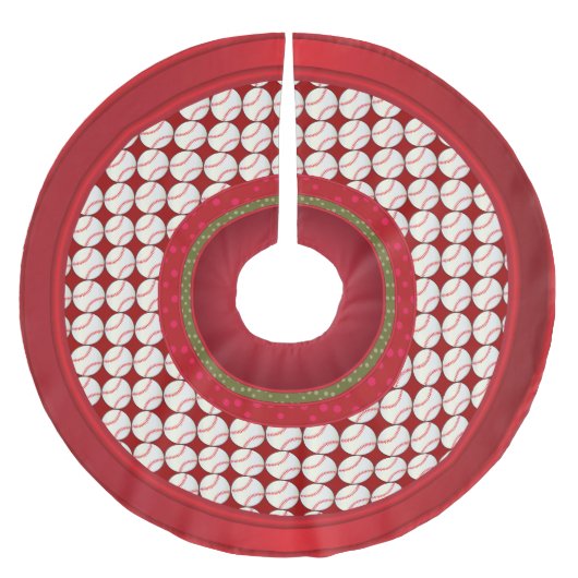 Vrolijk Kerstmis Honkbal Liefhebbers Kerstboom Rok (Voorkant)