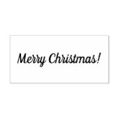 Vrolijk Kerstmis Houten Blok Opgezette Rubberzegel Rubberstempel (Afrduk)