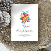 Vrolijk Kerstmis Kaarten Levendige Waterverf Botan