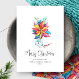 Vrolijk Kerstmis Kaarten Levendige Waterverf Botan