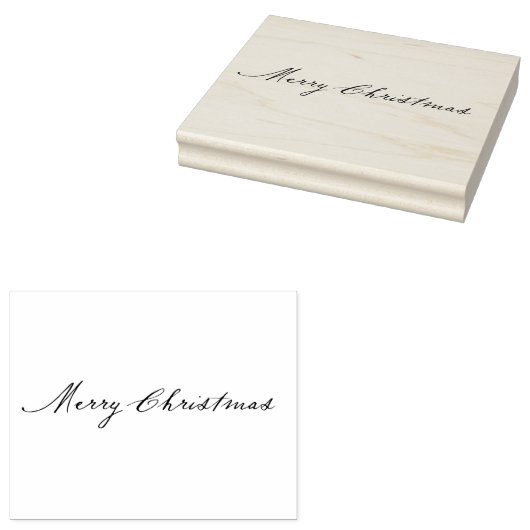 Vrolijk Kerstmis Kalligrafie Holiday Shop Business Rubberstempel (Gestempeld)