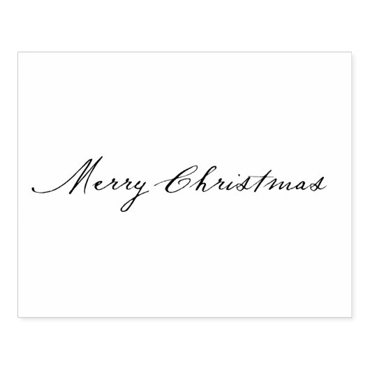 Vrolijk Kerstmis Kalligrafie Holiday Shop Business Rubberstempel (Afrduk)