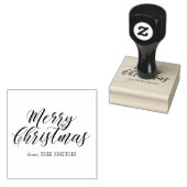 Vrolijk Kerstmis Kalligrafie Rubber Stamp Rubberstempel (Gestempeld)