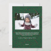 Vrolijk Kerstmis Kalligrafie Script Eenvoudig 4 Fo Feestdagenkaart (Achterkant)