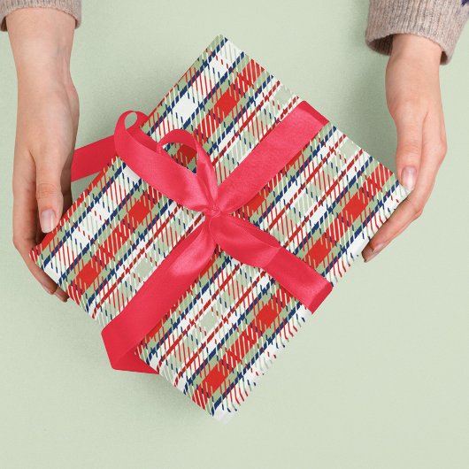 Vrolijk Kerstmis Kalligrafie Script Eenvoudig Rood Inpakpapier Vel