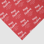 Vrolijk Kerstmis Kalligrafie Script Eenvoudig rood Tissuepapier (Detail)