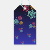 Vrolijk Kerstmis Kalligrafie Script Navy Blauw Pla Cadeaulabel (Achterkant)