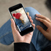 Vrolijk Kerstmis Kalligrafie Script Navy Blauw Pla Feestdagenkaart