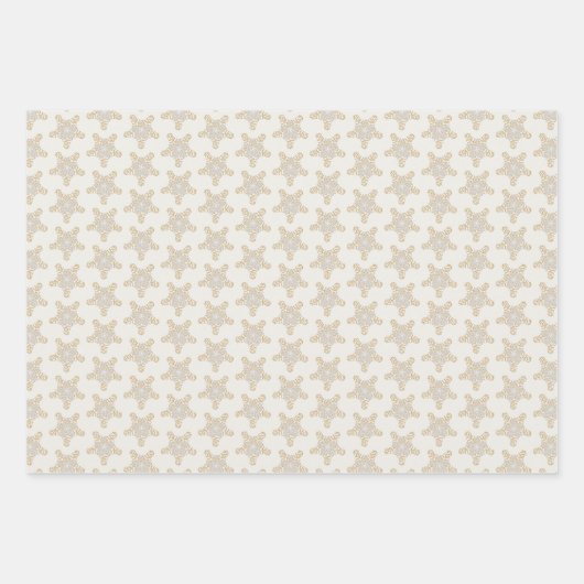 Vrolijk Kerstmis Kalligrafie Ster op Parel Inpakpapier Vel (Voorkant 3)