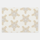 Vrolijk Kerstmis Kalligrafie Ster op Parel Inpakpapier Vel (Voorkant)