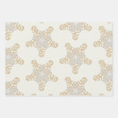 Vrolijk Kerstmis Kalligrafie Ster op Parel Inpakpapier Vel (Voorkant)