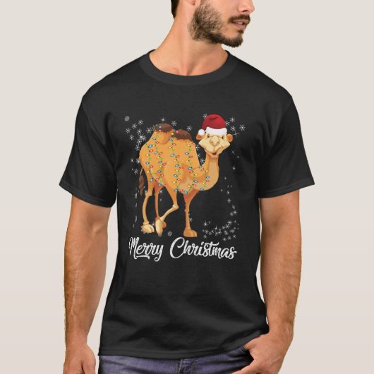 Vrolijk Kerstmis Kameel Lelijke trui Sinterklaas X T-shirt (Voorkant)