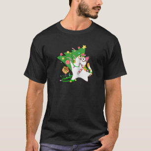 Vrolijk Kerstmis Kat Grappig Kitten Xmas Boom Ligh T-shirt
