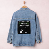 Vrolijk Kerstmis Kat Lelijk Sweater Denim Jacket (Hangar)