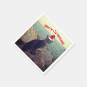 Vrolijk Kerstmis Kat Lover Servet (Hoek)