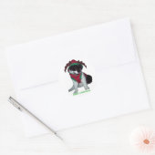 VROLIJK KERSTMIS KAT STICKER (Envelop)