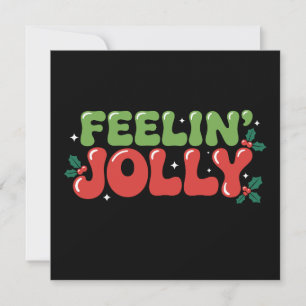 Vrolijk Kerstmis Kerst Vakantie Retro Groovy Feestdagenkaart