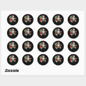 Vrolijk Kerstmis Kerstman Spelen Video Game Gamer  Ronde Sticker (Vel)