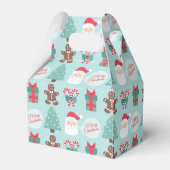 Vrolijk Kerstmis Kerstman Treats Favor Box Bedankdoosjes (Achterkant)