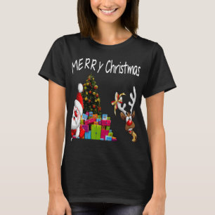 Vrolijk Kerstmis Kerstmis Santa Rendier T-shirt