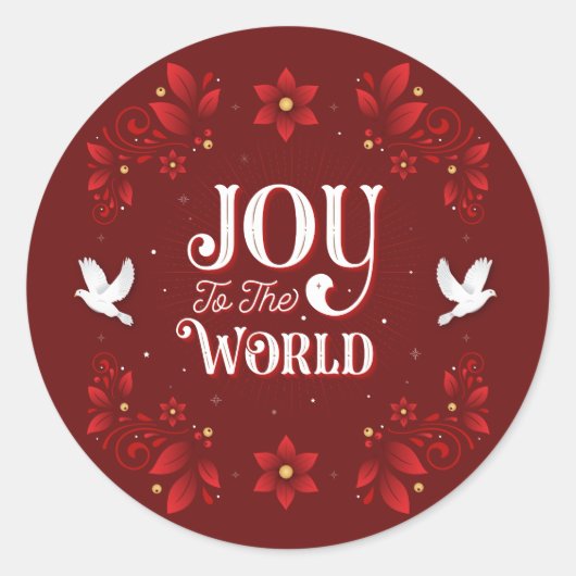 Vrolijk Kerstmis Kerststickers Ronde Sticker (Voorkant)