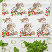 Vrolijk Kerstmis Keuken Handdoeken Kinderen Zegeni (Gevouwen)
