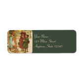 Vrolijk Kerstmis Kinderen Retouradres Labels (Voorkant)