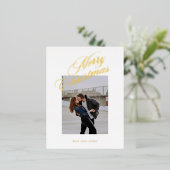 Vrolijk Kerstmis, klassiek geboeid Folie Feestdagen Briefkaart (Staand Voorkant)