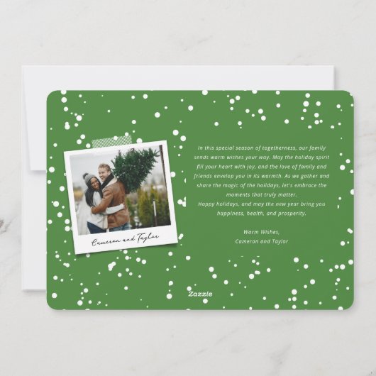 Vrolijk Kerstmis Klassiek Script Eenvoudige Modern Feestdagenkaart (Achterkant)