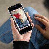 Vrolijk Kerstmis Klassieke Kalligrafie Rood Plaid Feestdagenkaart