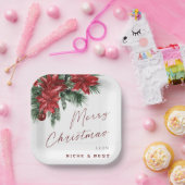 Vrolijk Kerstmis Klassieke Krans Kerstfeest Papieren Bordje (Feest)