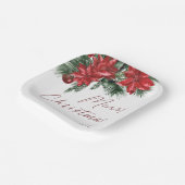 Vrolijk Kerstmis Klassieke Krans Kerstfeest Papieren Bordje (Gebogen)