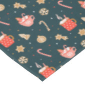 Vrolijk Kerstmis Kleurrijke Gezellige Ginger Man S Tafelkleed (Gekanteld)