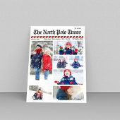 Vrolijk Kerstmis Krant Multi Foto Feestdagenkaart