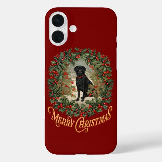 Vrolijk Kerstmis Labrador Retriever Case-Mate iPhone Case (Achterkant)