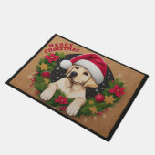 Vrolijk Kerstmis Labrador Retriever Dog Xmas Deurmat (Schuin)