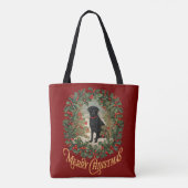 Vrolijk Kerstmis Labrador Retriever Tote Bag (Achterkant)