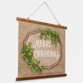 Vrolijk Kerstmis Land Wandtapijt Hangend Wandkleed (Gebogen)
