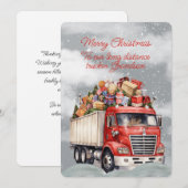 Vrolijk Kerstmis Lange Afstand Trucker Kleinzoon (Voorkant / Achterkant)