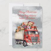 Vrolijk Kerstmis Lange Afstand Trucker Kleinzoon (Voorkant)