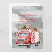 Vrolijk Kerstmis Lange Afstand Trucker Kleinzoon (Voorkant / Achterkant)