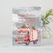 Vrolijk Kerstmis Lange Afstand Trucker Kleinzoon (Staand voorkant)