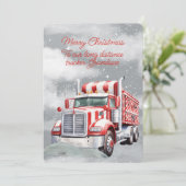 Vrolijk Kerstmis Lange Afstand Trucker Kleinzoon (Staand voorkant)