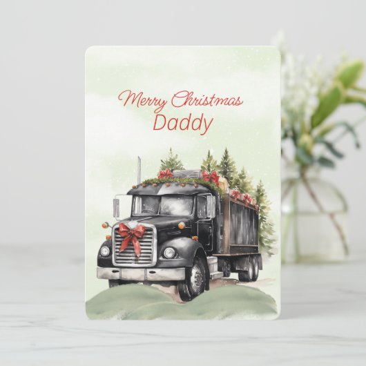 Vrolijk Kerstmis Lange Haul Trucker Papa (Staand voorkant)