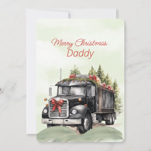 Vrolijk Kerstmis Lange Haul Trucker Papa (Voorkant)