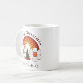 Vrolijk Kerstmis leraar regenboog schattig cadeau Koffiemok (Voorkant links)