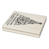 Vrolijk Kerstmis Lettering Naam & Terugkeeradres Rubberstempel (Stempel)